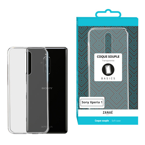 Coque Softgel pour Sony Xperia 1, Transparent