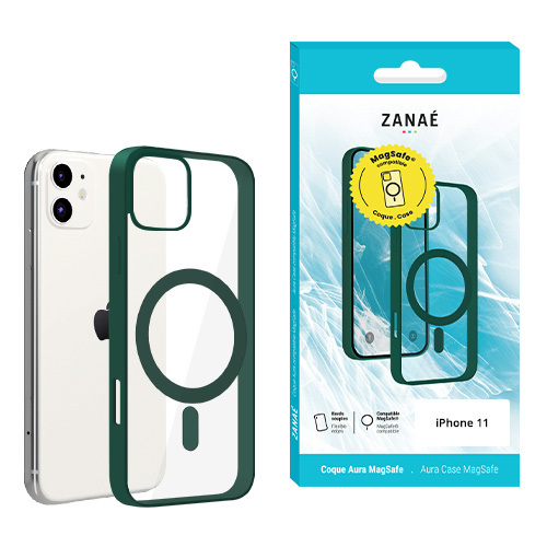 Coque Aura MagSafe pour iPhone 11, Vert Sapin