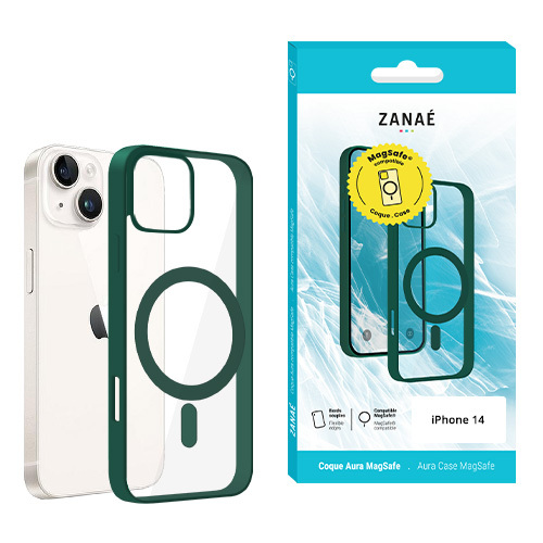 Coque Aura MagSafe pour iPhone 14, Vert Sapin