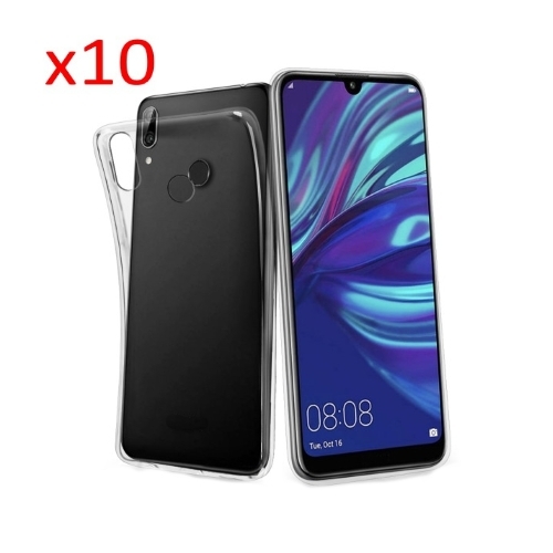 Lot de 10 coques silicones pour Huawei Y7 (2019), Transparent