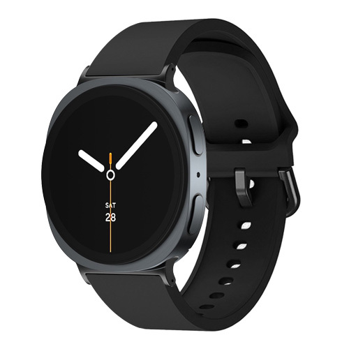 Bracelet en silicone pour Galaxy Watch 20 mm, Noir