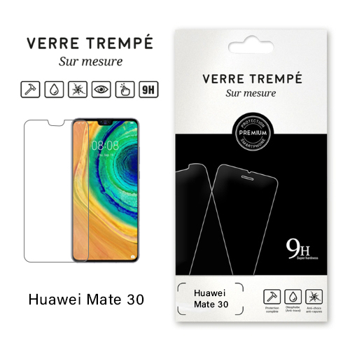 Verre trempe pour Huawei Mate 30, Transparent