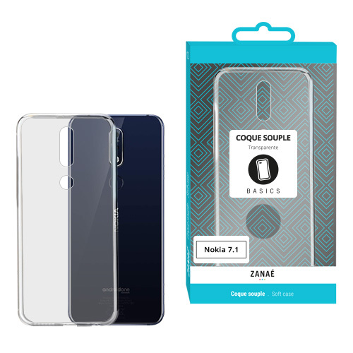 Coque Softgel pour Nokia 7.1, Transparent