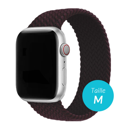 Bracelet – Nylon pour Apple Watch 38 / 40 / 41mm, Prune (Taille M)