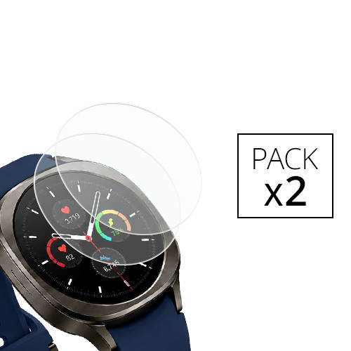 Lot de 2 verres trempes pour Samsung Galaxy Watch 4/5/6/7/8/9 40mm, transparent