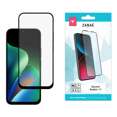 Verre trempe Full Cover pour Redmi 17, Noir