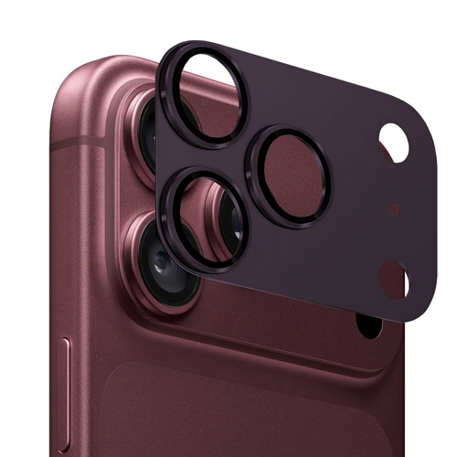 Plaque de protection pour camera iPhone 18 Pro, metal Bordeaux