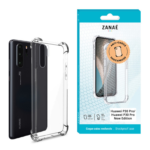 Coque Silicone transparent avec coins renforces pour Huawei P30 Pro / Huawei P30 Pro New Edition, Transparent