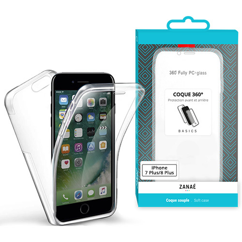 Coque 360 pour iPhone 7 Plus / 8 Plus, Transparent