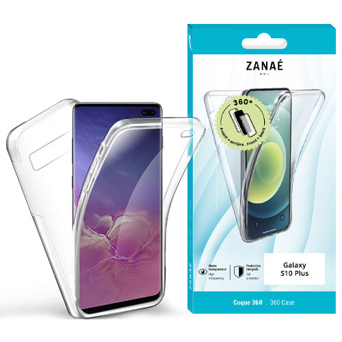 Coque 360 pour Samsung Galaxy S10 Plus, Transparent