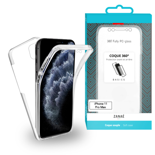 Coque 360 pour iPhone 11 Pro Max, Transparent