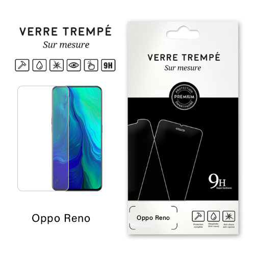 Verre trempe pour Oppo Reno, Transparent