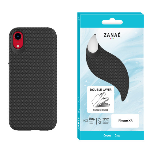 Coque Double Layer pour Apple iPhone XR, Noir