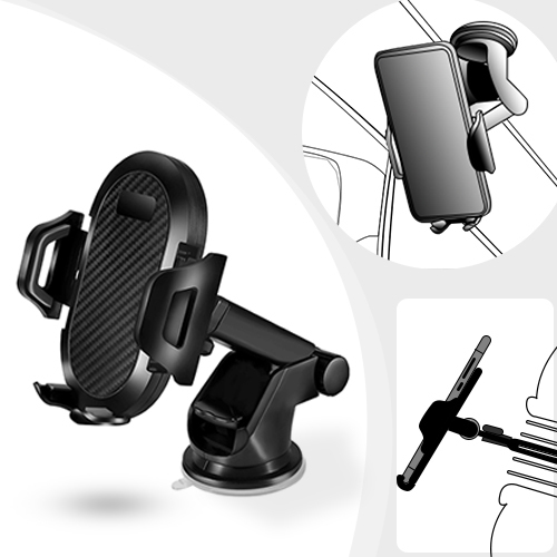 Support smartphone pour voiture, fixation pare brise / ventilation