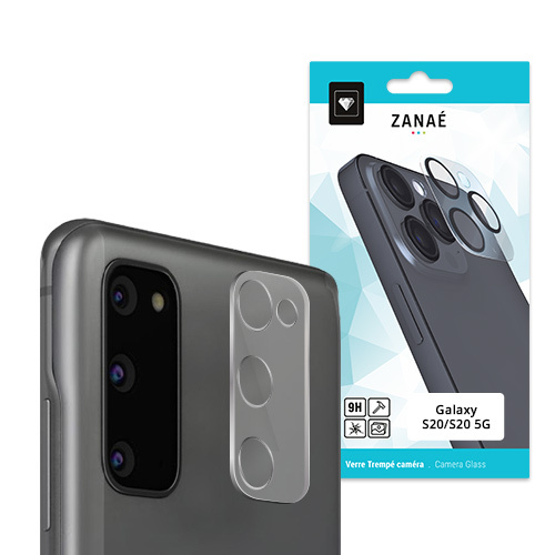 Verre trempe camera bloc pour Samsung Galaxy S20, Transparent