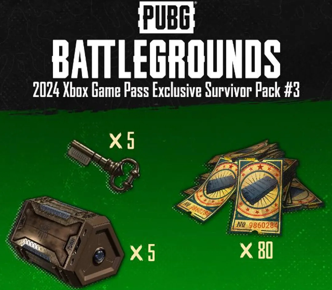 PUBG Battlegrounds – Pack Survivant Exclusif 2024 #3 DLC XBOX One / Xbox Series X|S CD Key