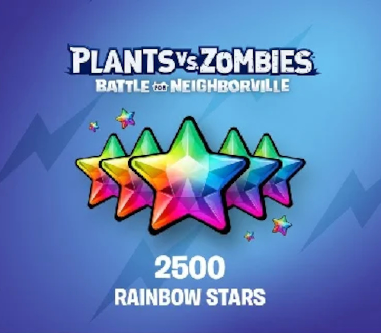 Plants vs. Zombies: Battle for Neighborville – 2500 Rainbow Stars DLC XBOX One / Xbox Series X|S Clé CD