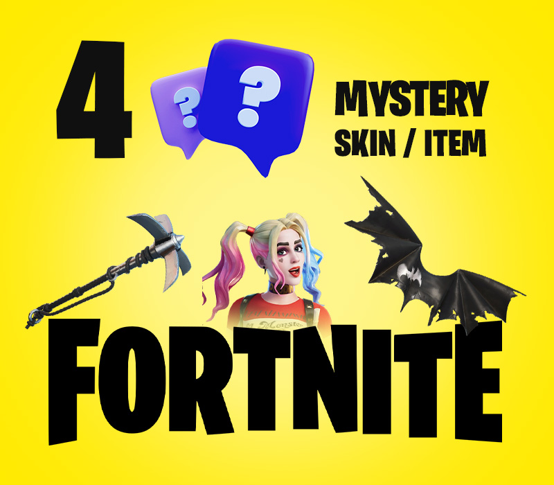4 Skins / Objets Mystère Fortnite PC Epic Games Clé CD
