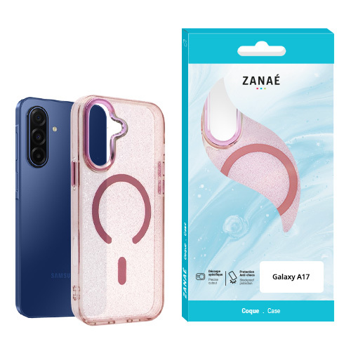 Coque Glow MagSafe pour Galaxy A17, Rose