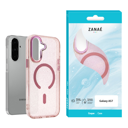 Coque Glow MagSafe pour Galaxy A57, Rose