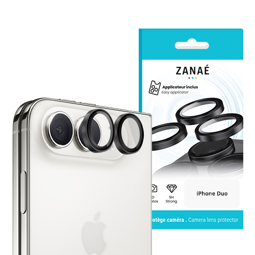 Verres Camera Metalliques Noir pour iPhone Duo