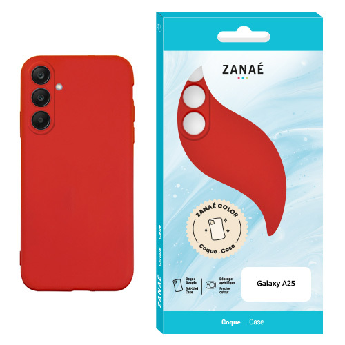 Coque Zanae Color pour Galaxy A25, Rouge
