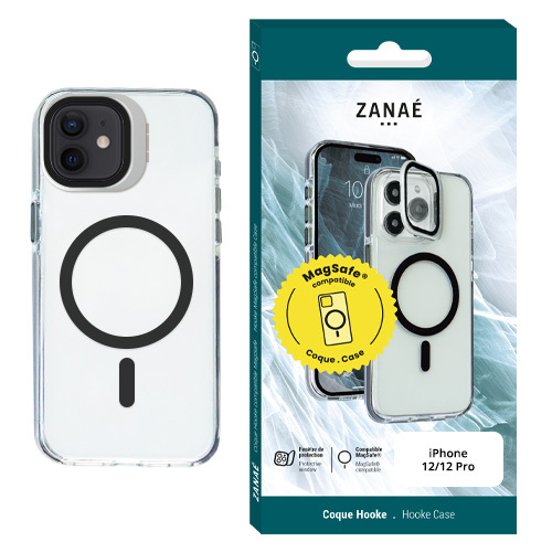 Coque Hooke MagSafe pour iPhone 12 / 12 Pro, Noir