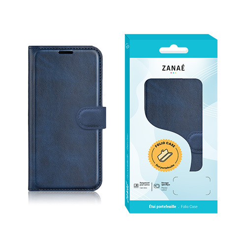 Portefeuille Zanae Columbia pour Galaxy A27, marine