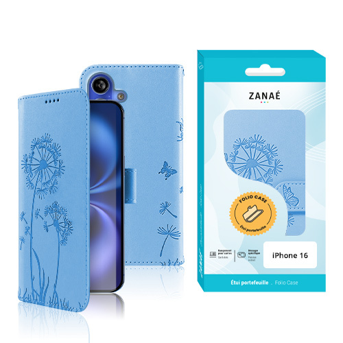 Étui Blowball pour iPhone 16, Bleu