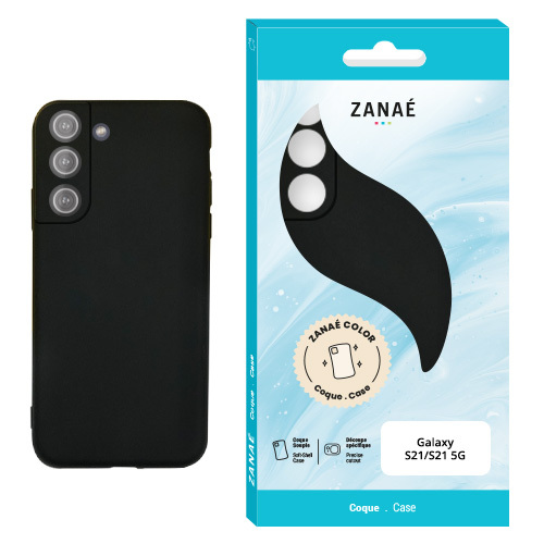 Coque Zanae Color pour Galaxy S21 / S21 5G, Noir