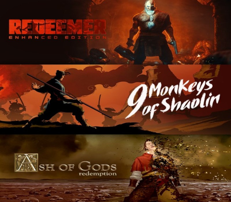 9 Monkeys of Shaolin + Ash of Gods + Redeemer : Bundle EU XBOX One / Xbox Series X|S Clé CD
