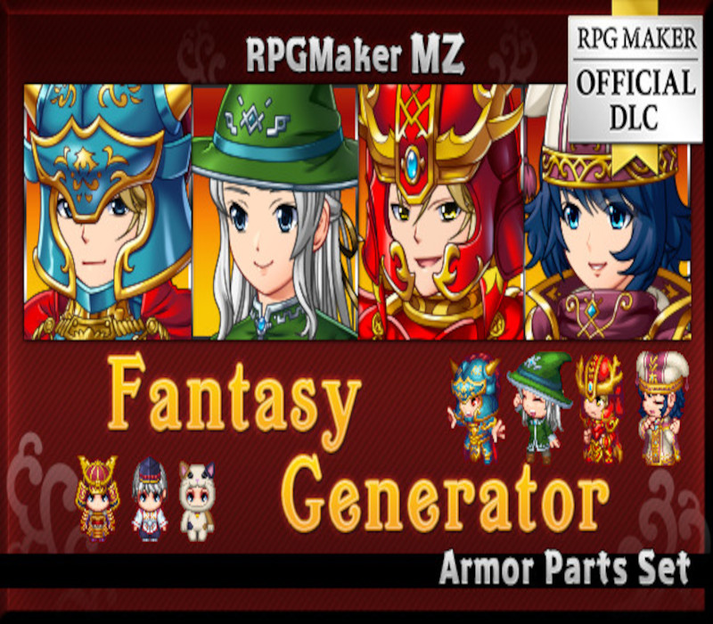 RPG MAKER MZ – Fantasy Generator – Ensemble de pièces d&rsquo;armure DLC PC Steam CD Key