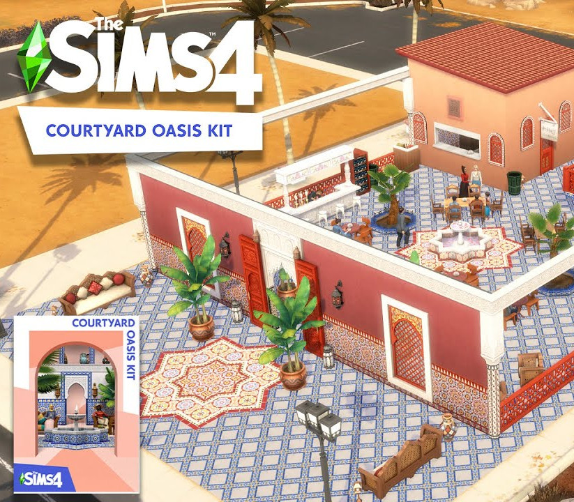The Sims 4 – Courtyard Oasis Kit DLC PC EA App Clé CD