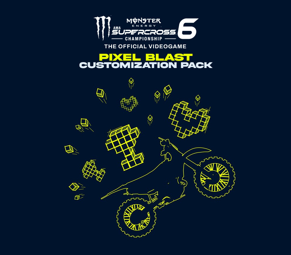 Monster Energy Supercross 6 – Pack de personnalisation Pixel Blast DLC EU PS4 Clé CD
