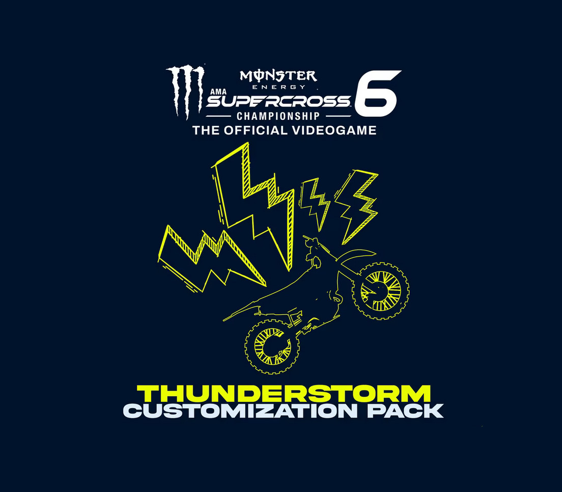 Monster Energy Supercross 6 – Pack de personnalisation Thunderstorm DLC EU PS4 Clé CD